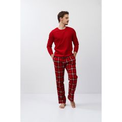 Aruelle Ανδρική Χειμερινή Πυτζάμα Καρό Παντελόνι Festive Benson