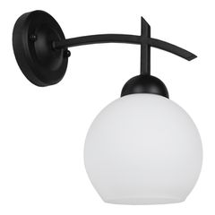 Φωτιστικό τοίχου απλίκα με ντουί 1 x E27 AC 220-240V IP20 μαύρο & λευκό Μ24 x Π15 x Υ27cm