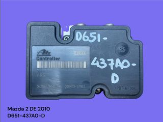 MAZDA 2 DE 2008-2014 ΜΕΤΑΧΕΙΡΙΣΜΕΝΑ ΑΝΤΑΛΛΑΚΤΙΚΑ ( κεντρική μοναδα συστήματος ελέγχου φρένου abs με κωδικό D651-437A0-D )