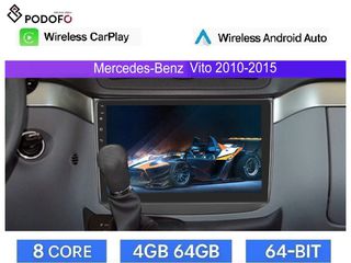 Mercedes Vito (2010-2015) Android Car Radio 10" 4+64GB 8-Core Ασύρματο CarPlay & Aσύρματο Android Auto, GPS, WiFi, DSP