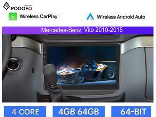 Mercedes Vito (2010-2015) Android Car Radio 10" 4+64GB Ασύρματο CarPlay & Aσύρματο Android Auto GPS EQ WiFi