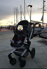 Καρότσι βόλτας , πορτ μπεμπέ και αυγό ( be safe)