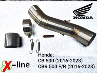 Καινούργιο ανοξείδωτο Link Pipe (λαιμός) για Honda CB 500(2016–2024)