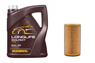 Service Pack #17 – VW Golf V GTI / Skoda Octavia 2.0 RS (FSI/TFSI) – Mannol 5W-30 7715 (5 L) + Φίλτρο Λαδιού BOSCH P9243