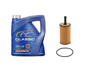 Service Pack #20 – Peugeot 206/207 & Citroën C2/C3 (βενζίνη) – Mannol Classic 10W-40 7501 (4L) + Φίλτρο Λαδιού SCT SH4725P