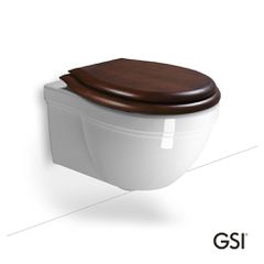 Λεκάνη Κρεμαστή CLASSIC με Απλό κάλυμμα MS87 Ξύλο, GSI White 871200W-300