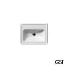 Νιπτήρας Πορσελάνης Classic 60x46 (1 οπή+2 προχ.) GSI White 8731-300