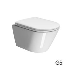 Λεκάνη Κρεμαστή Kube-X/50 Swirlflush με κάλυμμα Slim Soft Close MS99C, GSI White 941600C-300