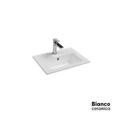 Νιπτήρας Πορσελάνης 50x36 (1 οπή) Bianco Ceramica White 37050-300