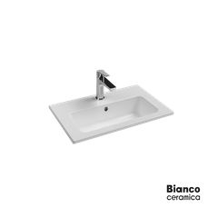Νιπτήρας Πορσελάνης 60x36 (1 οπή) Bianco Ceramica White 37060-300