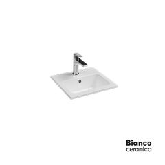 Νιπτήρας Πορσελάνης 40x36 (1 οπή) Bianco Ceramica White 37040-300