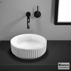 Νιπτήρας Πορσελάνης ETNA-S Φ36 Bianco Ceramica White Matt 33136-301