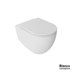 Λεκάνη Κρεμαστή LENTA/53 Rimless με κάλυμμα Soft Close MS38C, Bianco Ceramica White Matt 381600C-301