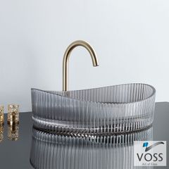 Νιπτήρας Γυάλινος CAVO 50x37,5 VOSS Glass Grey VL1150-400