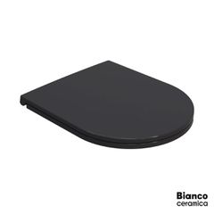 Κάλυμμα Λεκάνης LENTA Slim soft close Bianco Ceramica Black Matt MS38C-401
