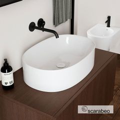 Νιπτήρας Πορσελάνης Skinny 50x40 Scarabeo White 5408-300