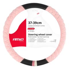 AMIO ΚΑΛΥΜΜΑ ΤΙΜΟΝΙΟΥ SWC-56 (M) 37>39cm ΜΑΥΡΟ ΚΑΙ ΡΟΖ ΚΑΠΙΤΟΝΕ AMIO - 1 ΤΕΜ. 04166/AM