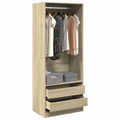 Ντουλάπα Χρώμα Sonoma Δρυς 80x50x200 εκ. από Επεξ. Ξύλο 3307749
