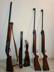 Δίκανο "FALCOR" + Καραμπίνα "BENELLI" + 2 αεροβόλα Diana Mod 34 -Mod 36