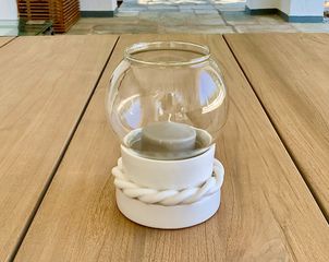 ΤΕΝΗ ΒΑΛΕΡΙΑΝΟΥ Κηροπήγιο Κεραμικό Αντιανεμικό - ΤΕΝΥ VALERIANOU Hurricane Candle Light Holder