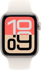 Apple Watch SE 3 Aluminium 40mm Αδιάβροχο με Παλμογράφο (Starlight Aluminium Case with Starlight Sport Band - S/M) - Πληρωμή και σε εως 12 δόσεις