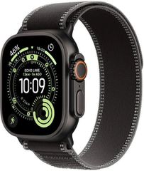 Apple Watch Ultra 3 Titanium 49mm Αδιάβροχο με eSIM και Παλμογράφο (Black Titanium Case with Black/Charcoal Trail Loop - M/L) - Πληρωμή και σε εως 12 δόσεις