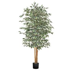 Τεχνητός Φίκος VEVOR 180cm με Μαύρη Γλάστρα, Ψηλό Φυτό Ψεύτικου Φίκου με Φυσικό Ξύλινο Κορμό και Ρεαλιστικά Πράσινα Φύλλα, Εσωτερικό Ψεύτικο Μεταξωτό Δέντρο για Σπίτι, Γραφείο, Σαλόνι ή Γωνιακή Διακόσ