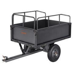 Τρέιλερ VEVOR Garden Utility, 17 κυβικά πόδια και χωρητικότητα 272 κιλών, Τρέιλερ μεταφοράς ATV και UTV, Χαλύβδινο καρότσι ρυμούλκησης με ελαστικά 16", Χειροκίνητο τράβηγμα ή ποδοκίνητο ποδοκίνητο, Ρυ