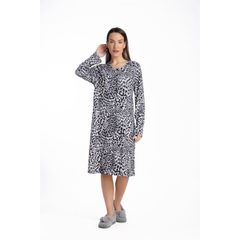 Relax Γυναικείο Νυχτικό Βισκόζη Με Πατιλέτα Animal Print