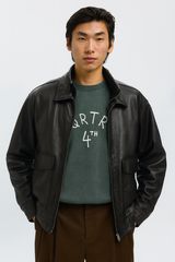 Selected Josef Leather Bomber Jacket 16098284-thumb-1