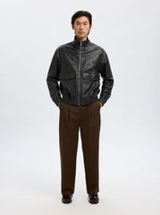 Selected Josef Leather Bomber Jacket 16098284-thumb-4