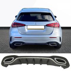 Carro 291809 Diffuser Πίσω Προφυλακτήρα Για Mercedes-Benz A-Class W177 19+ Hatchback Amg Line Με Απολήξεις Χρωμίου
