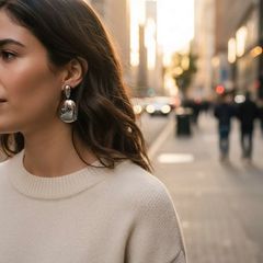 Janet steel earrings-thumb-1