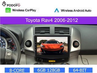Toyota RAV4 (2006-12) Android 13 Οθόνη 9" | 6GB RAM + 128GB ROM | Ασύρματο CarPlay & Aσύρματο Android Auto | GPS, WiFi, DSP