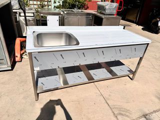 Λάντζα ανοιχτή STOCK  1 γούρνα 50x50 - 190cm  (Κ1101)