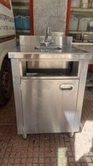 ΛΑΝΤΖΑ ΑΝΟΙΧΤΗ ΜΟΝΗ ΜΕ ΒΡΥΣΗ ΔΙΑΣΤΑΣΕΩΝ 60Χ60Χ85 ΚΑΙ ΓΟΥΡΝΑ ΔΙΑΣΤΑΣΕΩΝ 25Χ25Χ17