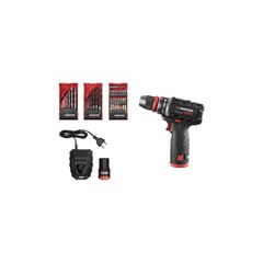 Δραπανοκατσάβιδο Μπαταρίας Επαναφορτιζόμενο PARKSIDE PERFORMANCE® 12 V «PBSPA 12 E4» με 2 μπαταρίες, φορτιστή και 3 σετ μύτης και τρυπανιού