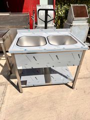 Λάντζα ανοιχτή STOCK με 2 γούρνες 40x40 (Κ1096)