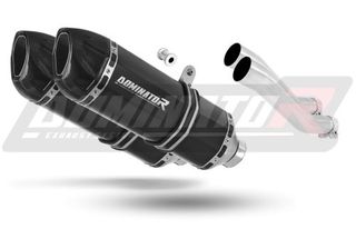 Dominator Εξατμίσεις Διπλά Τελικά HP1 Black/Carbon End Honda CB 750  1992 - 2003 Με Σιγαστήρες