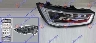 Φανάρι Εμπρός Bi-Xenon Με Φώς Ημέρας Led (s1 Κόκκινο Σειριτι) (8XA941044B) Δεξί για AUDI A1 14-18