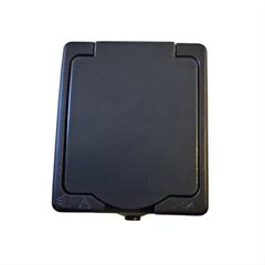 Πρίζα εξωτερική με καπάκι μαύρη IP54 LINEME 50-00513-2