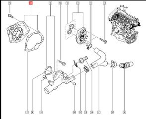 αντλια νερου Renault , με γνησιο κωδικο : 7701473327 , Graf : PA821