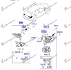 Φανάρι Πίσω Εσω (92403-G4400) Αριστερό για HYUNDAI i30 FASTBACK 20-