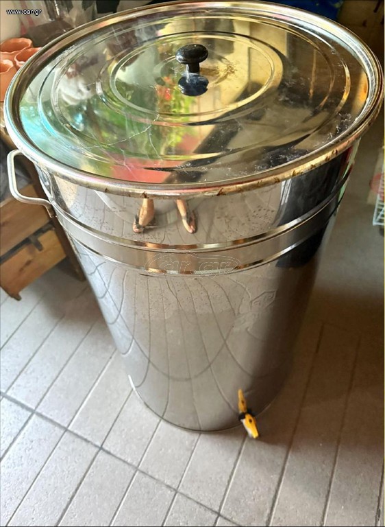 Inox δοχειο 100 λιτρων