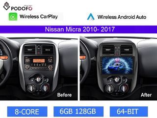 Nissan Micra 2010-2017 | 9" Οθόνη Android 13 | 8-πύρηνος | 6GB 128GB | Ασύρματο CarPlay & Android Auto – GPS – DSP