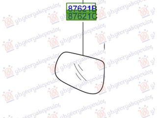 Κρύσταλλο Καθρέφτη (87611-G6010) Αριστερό για KIA PICANTO 24-