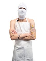PVC Butchers Apron White OS-thumb-1