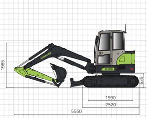 Εκσκαφάκι (διαβολάκι) Sany 2026 ZE55GU 5.800kg Kubota Κινητήρα ***TruckCrane***-thumb-20