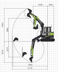 Εκσκαφάκι (διαβολάκι) Sany 2026 ZE55GU 5.800kg Kubota Κινητήρα ***TruckCrane***-thumb-21