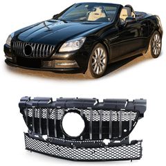 Σπορ μάσκα μαύρη γυαλιστερή χρωμιωμένη για Mercedes SLK R172 Pre-facelift 11-15